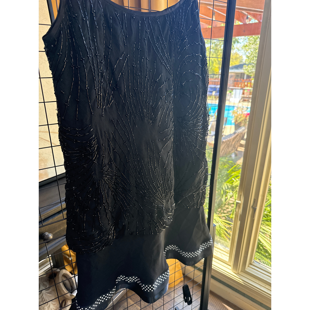 Adrianna Papell Black Beaded Dress - Picture 2 of 3
